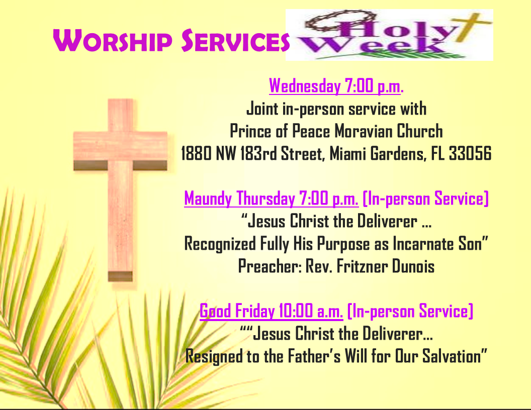 Holy Week Events