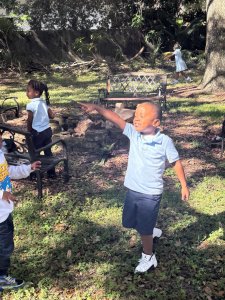 Children enjoying nature walk