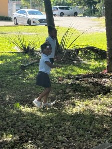 Children enjoying nature walk