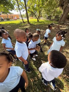 Children enjoying nature walk